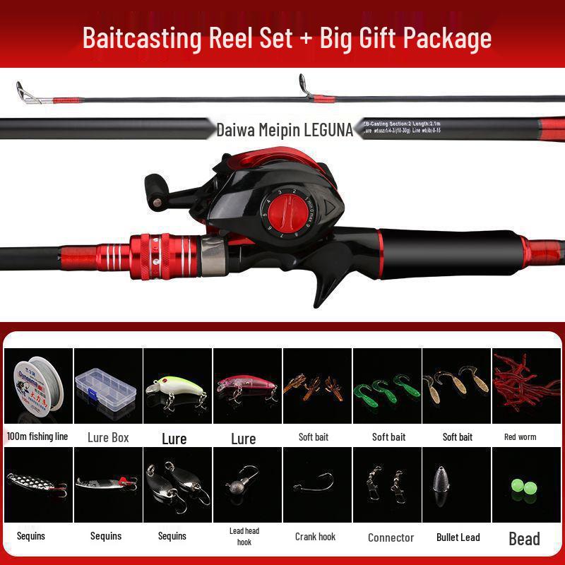 Daiwa Mingpin Carbon Fishing Rod & Reel Set for Long Cast, Black Carp & Mandarin Fish