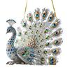 Peacocks/Flower Suncatchers 2D Acrylic Stained Glass Effect Window Hanging Garden Decors Valentines Day Gift for Womens
