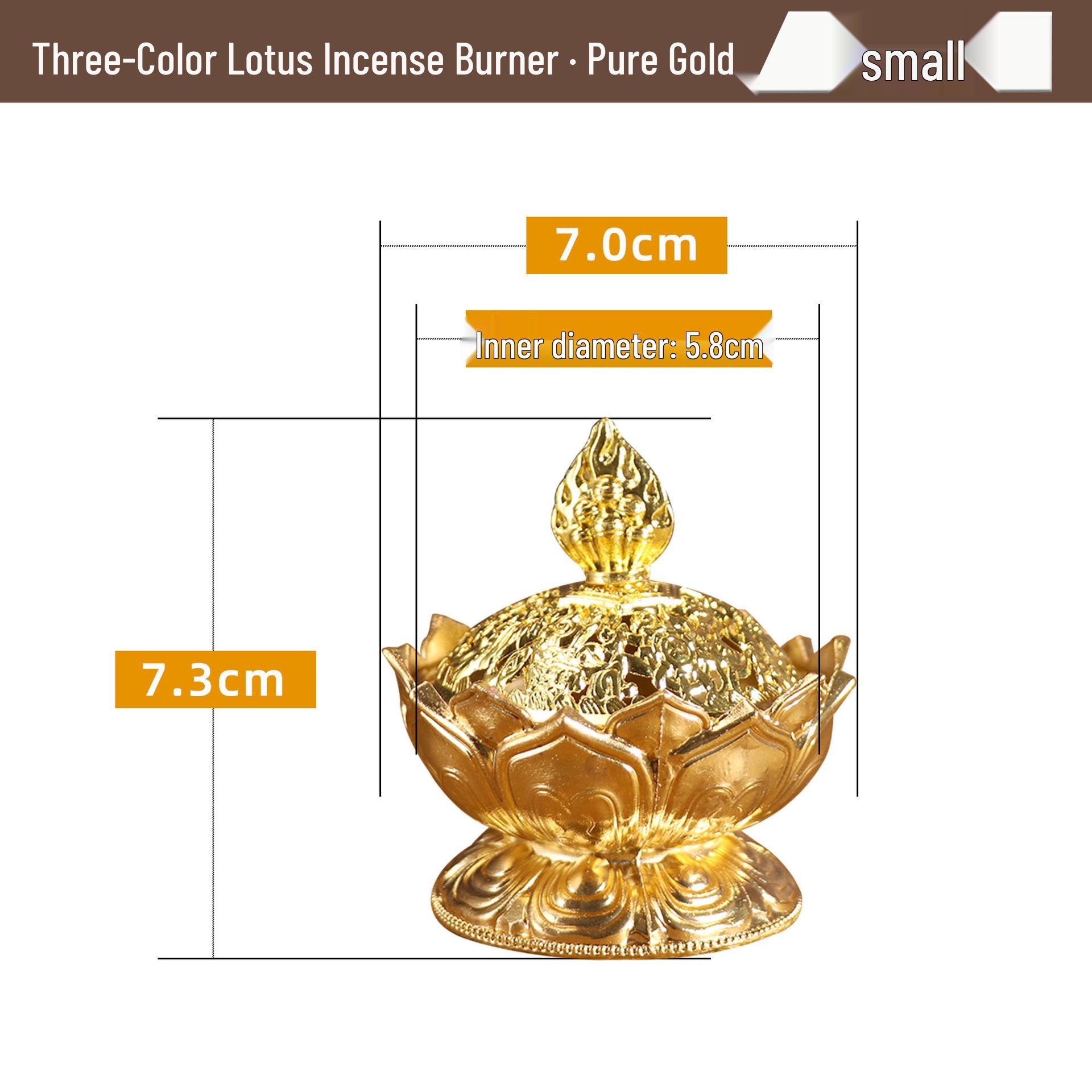Alloy Lotus Incense Burner - Creative Eight Treasures Ornament and Gift