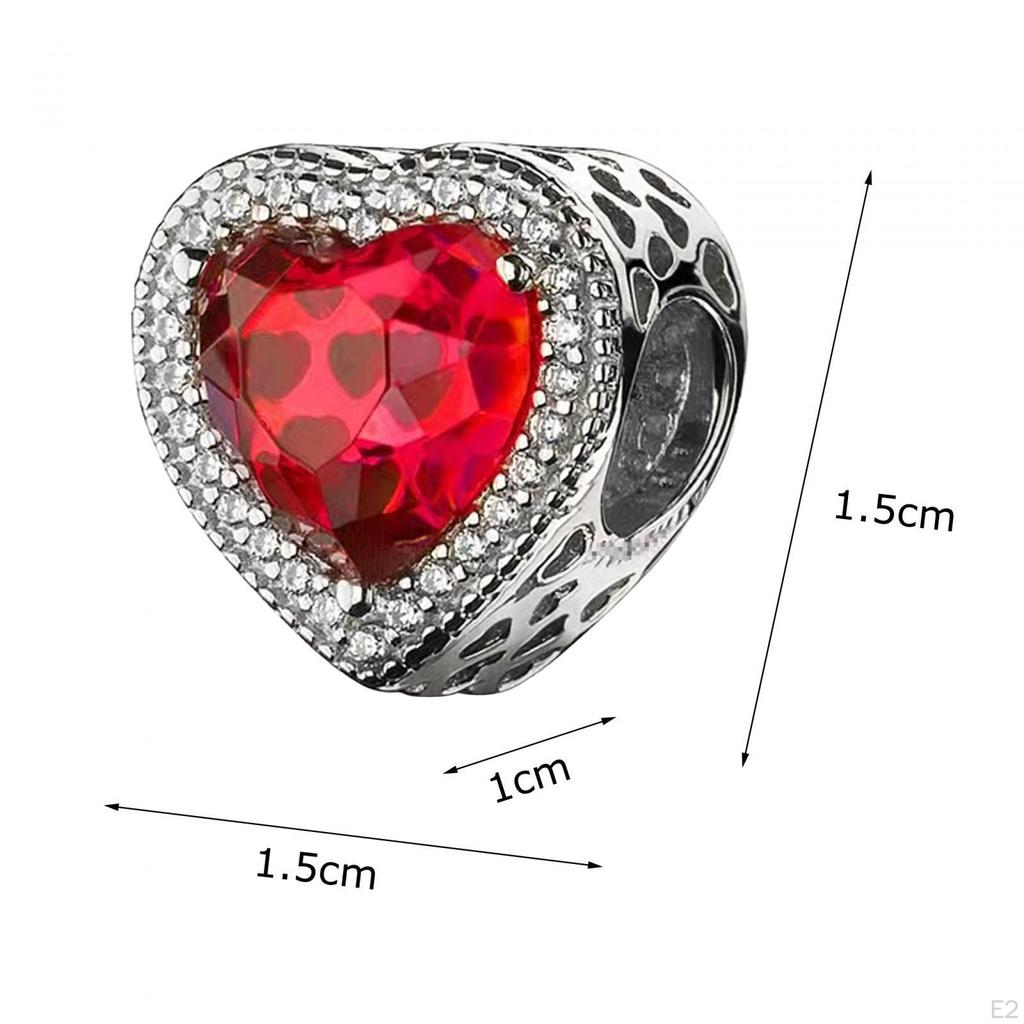 Heart Charm for Bracelet Beads Spacer Charms Metal Bracelets Necklaces