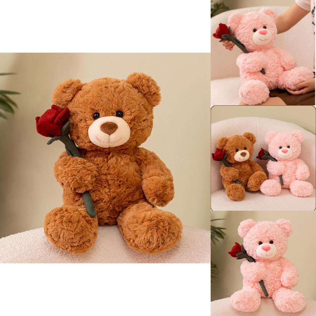 Adorable Brown And Pink Teddy Bear Plush Toy Perfect For Girlfriend Valentine's Gift