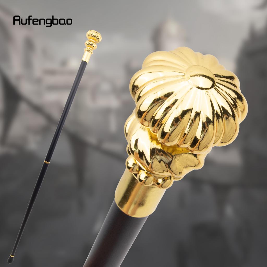 Golden Luxury Flower Line Handle Fashion Cosplay Walking Stick  Party Decorative Cane Elegant Crosier Knob Walking Stick 93cm