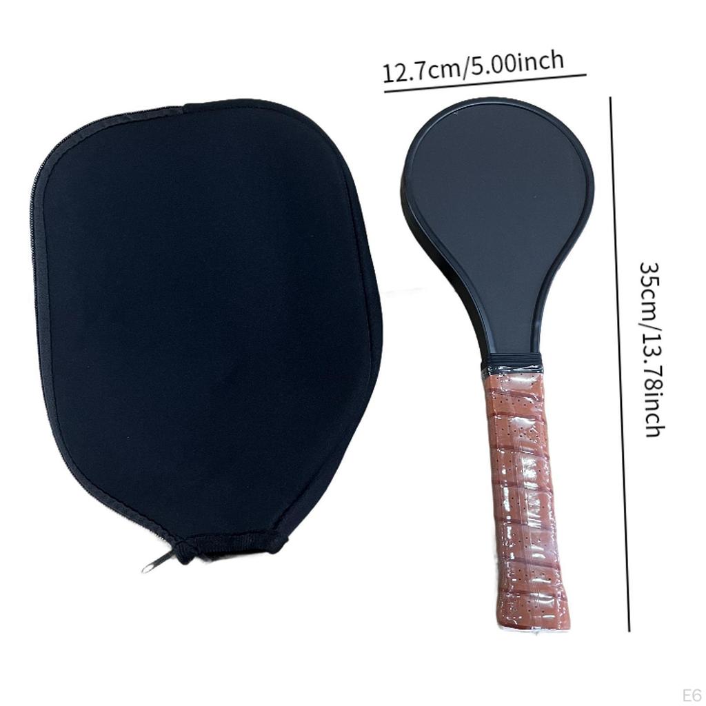Carbon Fiber Pickleball Sweet Spot Paddle for Beginners and Advanced, Long Handle Racket