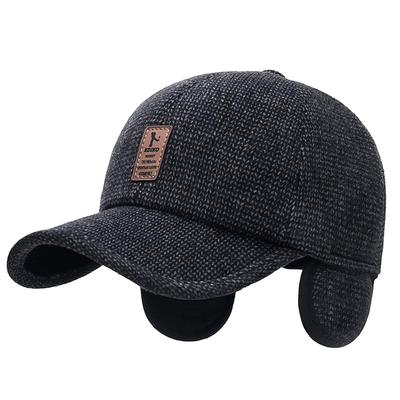 New Men Warm Thick Baseball Caps Male Autumn Winter Sport Visors Snapback Earflaps Dad Cap Hat for Men