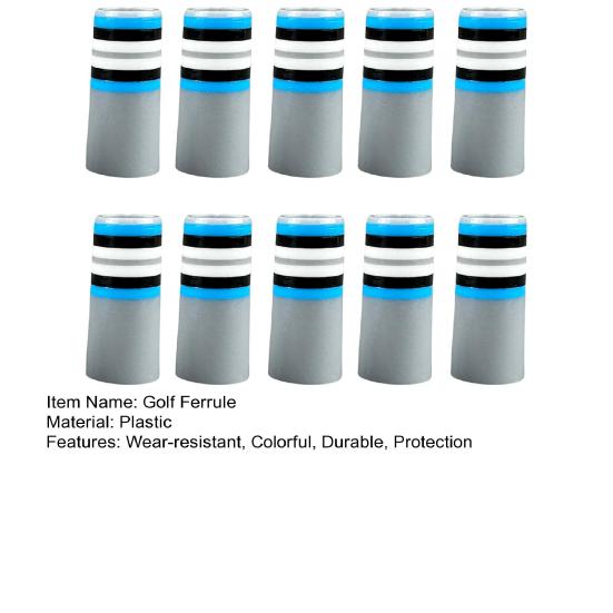 Golf Iron Ferrules Flat Golf Club Ferrules Sleeve Colorful Golfing Iron Ferrules Fit 0.355in Tapered Steel Shafts