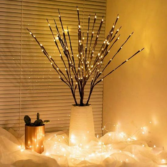 Colorful LED Tree Branch Vine Lights for Room Decoration