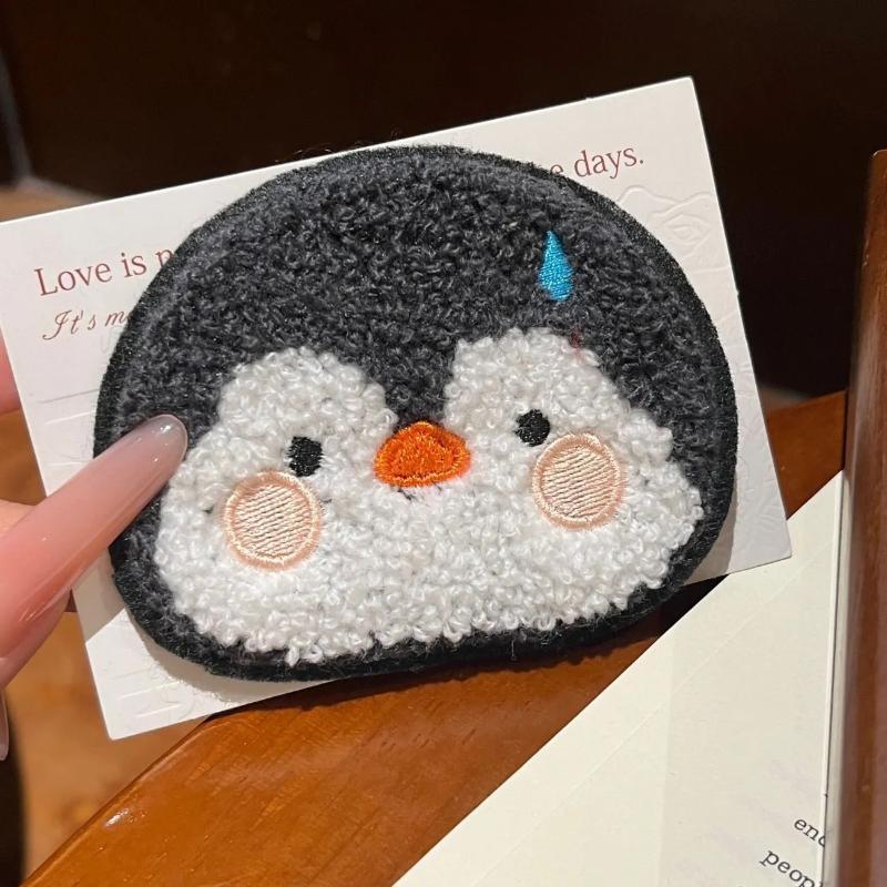 1/5Pcs Cute Animal Series Bangs Magic Paste Posts Hair Sticker Clip Women Magic Patch Hair Accessories Styling Tool