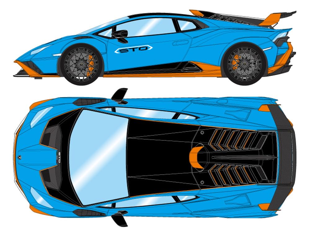 

Модель EIDOLON 1/43 Lamborghini Huracan STO 2021 Blue Laufey/Orange Готовая модель EM737A