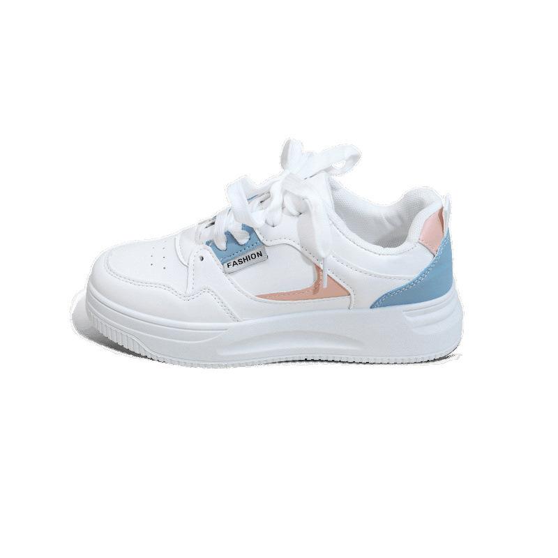 Ins Korean Version Mesh White Shoes Women's 2025 Spring and Autumn New Breathable Thick Baseplate Shoes Korean Version Lace-up Student Women's Shoes