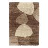 Living Room Rug with Long Pile Pebble Patterns Chocolate 120x170