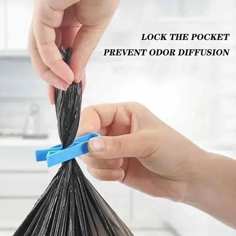 Garbage Bin Fixing Clip Enduring Plastic Kitchen Bathroom Office Universal Garbage Bag Anti Slip Bracket Divider Side Clip