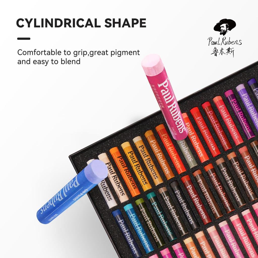 Paul Rubens Artist's Oil Pastels, 72-Color Floral Color Artist Soft Oil Pastel Set, Vibrant and Creamy, Pastel Art Supplies.