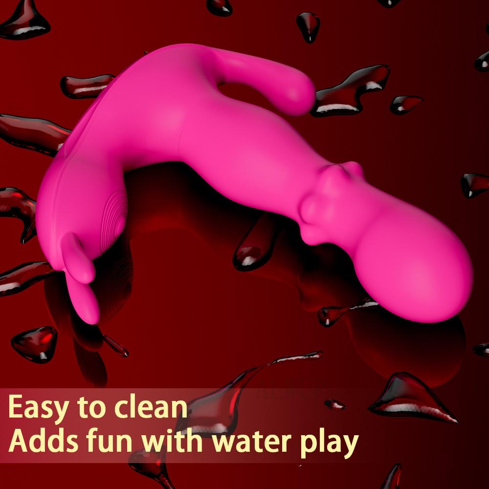 Jucării Sexuale Feminine, Vibrator Dildo Punct G Purtabil Controlat prin APP, 3-în-1 10 Moduri de Frecvență Ajustabile Stimulator Clitoral Fluture Jucării Sexuale pentru Adulți