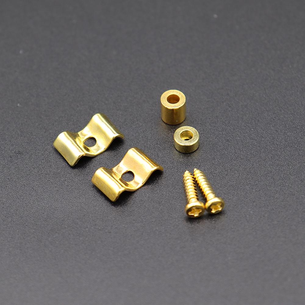 2Set Guitar String Trees String Retainer Guides With Spacer Screw With Strat Tele Style Electric Guitar Bass Parts Replacement