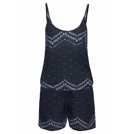 

Плюс размер, модный, удобный, летний, повседневный, блестящий, волнистый, пляжный, на шнурке, с принтом, комбинезон на бретелях, женские шорты, комбинезон XXL темно-синий