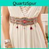 Ethnic Inspired Beaded Waist Band With Colorful Shell Decor For Ladies Casual Wear