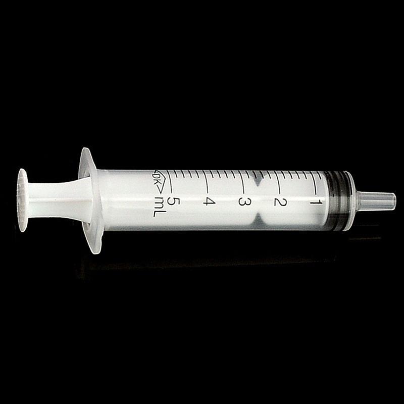 20 Pcs Disposable Plastic 5ml Injector Syringe No Needle for Lab Nutrient Measuring Small Pet Food Feeder (Without Needle)