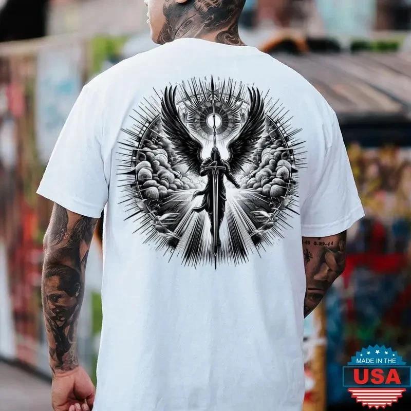 Angel Knight Print Men s T-Shirt L