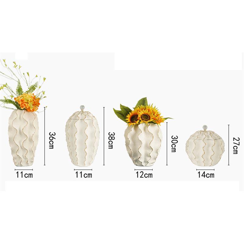 Ceramic Vase Simulation Fruit Storage Jar Flower Pots Decorative Floral Flower Arrangement Porcelain Vases Nordic Home Decor
