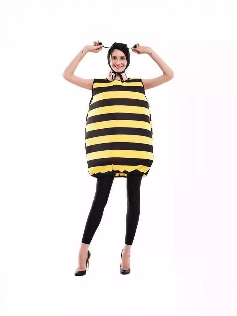 Adult & Parent-Child Halloween Bee Cosplay Costume for Stage Performance