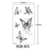 Small Full Arm Tattoo Sticker, Flower Letters, Plain Flower Tattoo Sticker Tattoo
