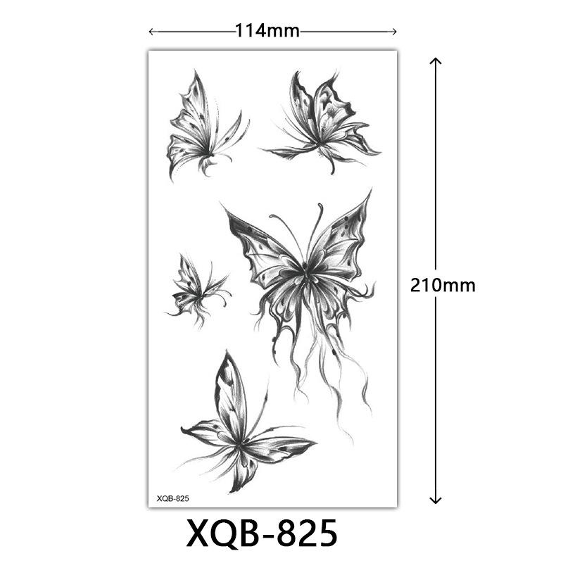 Small Full Arm Tattoo Sticker, Flower Letters, Plain Flower Tattoo Sticker Tattoo