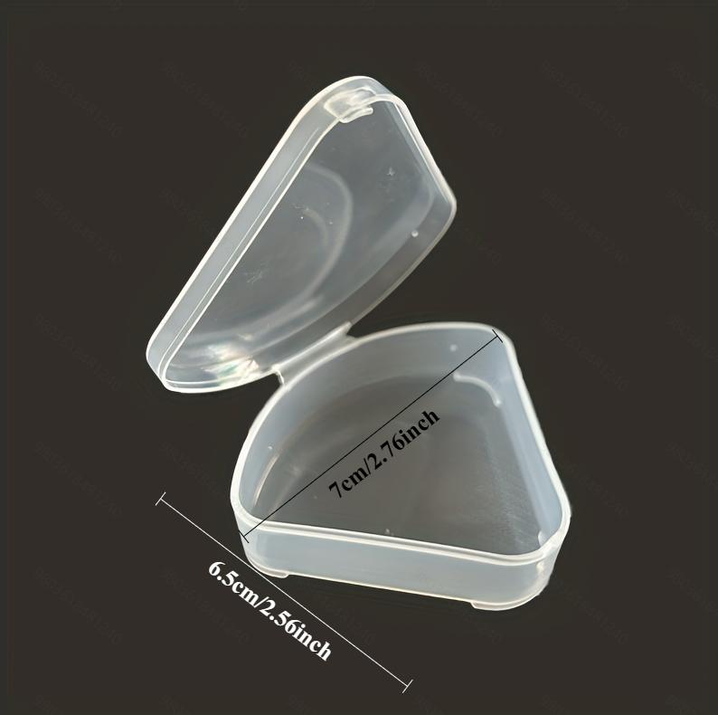 

1pc Transparent Triangle, Empty Storage Box, Portable Makeup Puff Cosmetic Storage Box, Suitable for Travel Storage коричневий