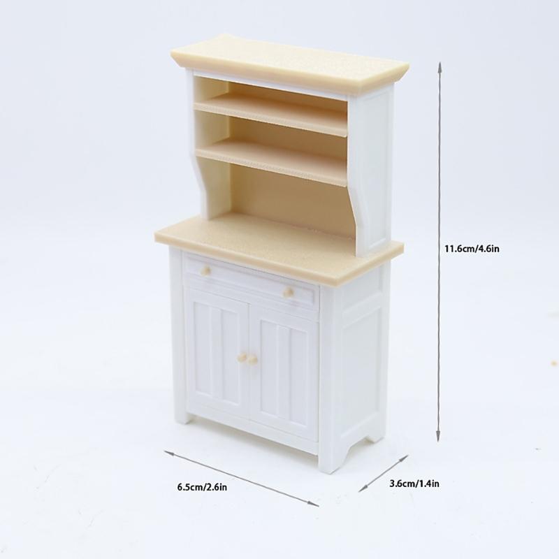 Miniature Cabinet Model Figurine For 1:12 Scale Doll House Interior Furnishing Craft Model Project Display Accessories