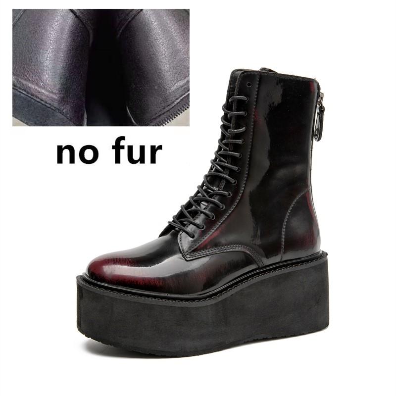 Women's Ankle Boots and Booties Non-slip Thick-soled Fall and Winter Women Boots Retro Height Enhancer Female Motorcycle Boots