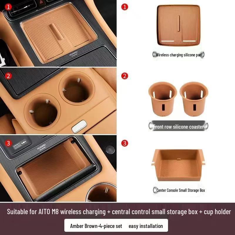 AITO M8 Wireless Charging Anti-Slip Silicone Pad for Car Interior