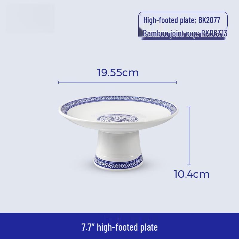 Wuhe Chinese Style Dragon Pattern Melamine Plate