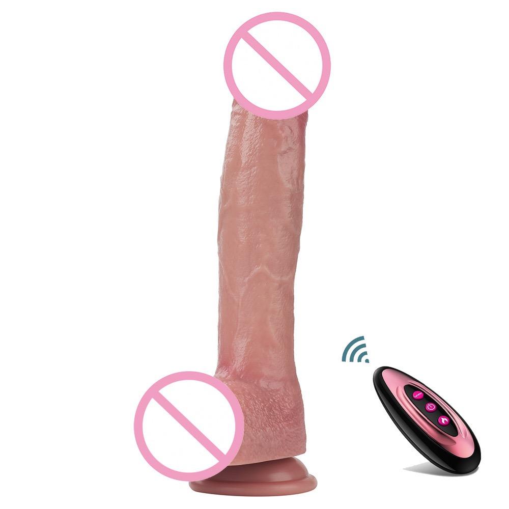 XXXL Long Dildo Heated Telescopic Sex Machine Super Big Cock Large Realistic Penis Huge Anal Dildo Vibrator Sex Toys For Women
