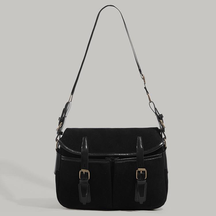 2024 Autumn Winter New Korean Style Ins Niche Design Suede Vintage Shoulder Bag Large Capacity Crossbody Bag for Women