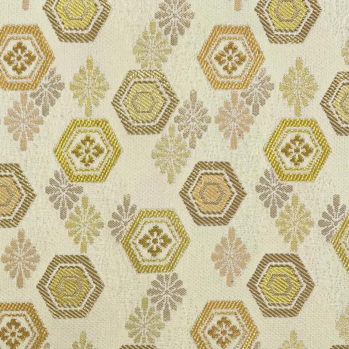 Gold Brocade Buddhist Altar Mat with Metal Loops, Flame-Retardant, Sizes 14, 16, and 18, 22.5 X 32cm, 26 X 38cm, and 28 X 43cm (Tortoiseshell-White,