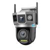 V380 Dual-lens Outdoor 4G Wireless Security Camera with Three Screens