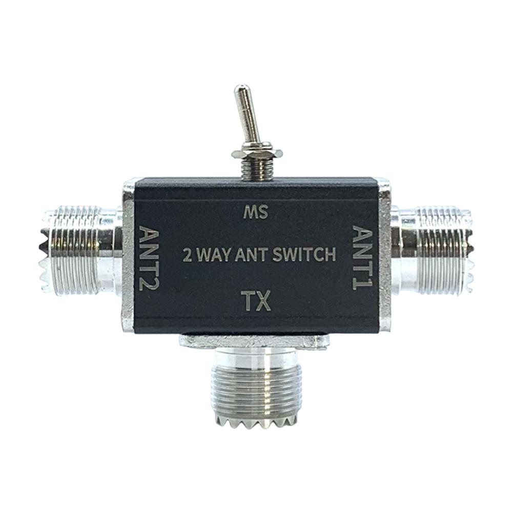 2 Way Manual Coaxial Antenna Switches 1 Input & 2 Outputs 100W 0-50MHz Antenna Switches with OFF/Ground Protection