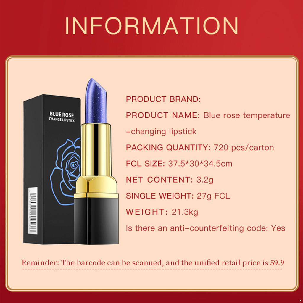Highly Pigmented Women's Lipstick, Waterproof & Smudge Proof, All-Day Comfortable Moisturizing Wear, Ideal for Daily Use and Special Occasions