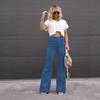 2026 Herbst/Winter Damen Cord High Waist Micro Flare Hose - Einfarbig, Lässiger Stil