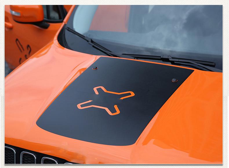 For Jeep Renegade 2016 2017 2018 Carbon Fiber Color Car Hood Film Star Car Sticker Protector Styling Accessories ALV1