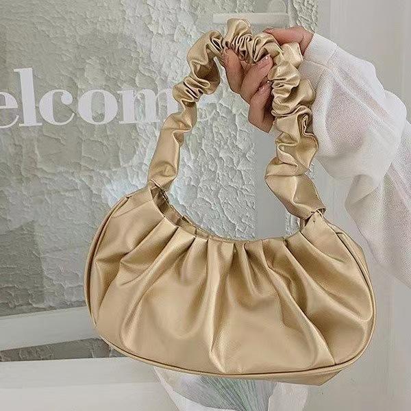 Pleated Cloud Bag - Women's Large Capacity Shoulder Handbag, Fresh Spring/Summer 2022 Fashion