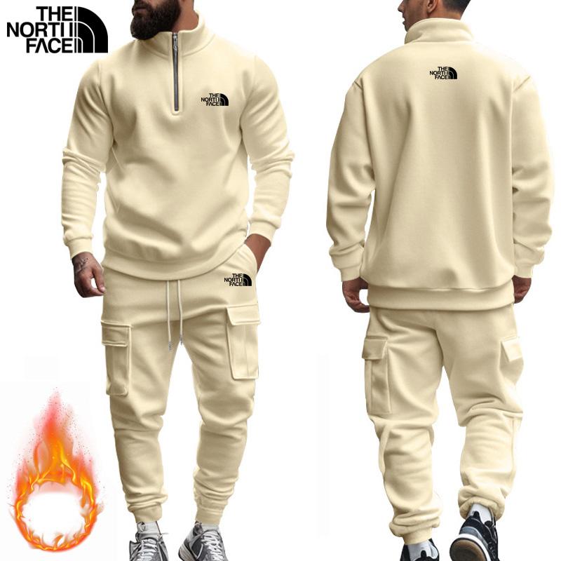 

Классический черный комплект из плюшевых теплых спортивных брюк на молнии для мужчин в новом американском стиле больших размеров на осень и зиму 3XL слоновая кость