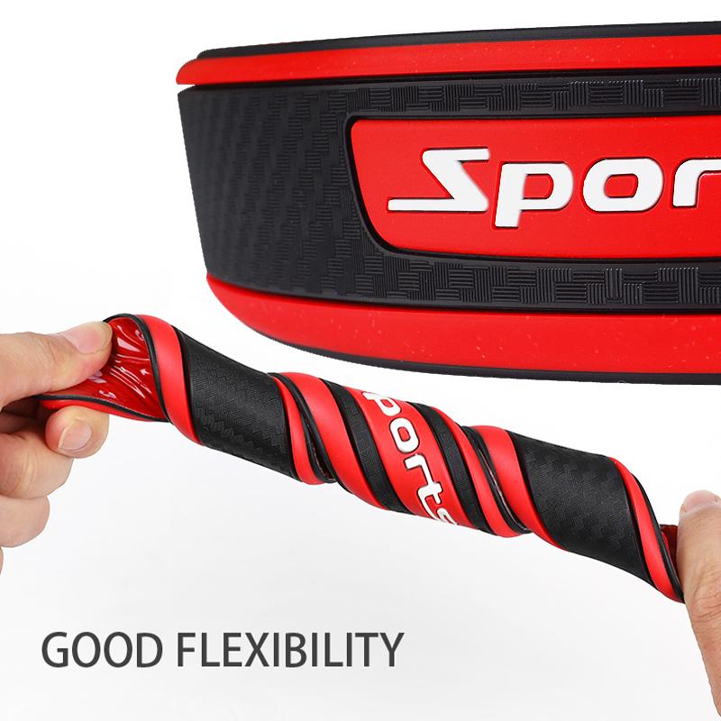 4pcs Universal Car Threshold Protection Scratch Strip Rubber Auto Door Sill Protector Sticker Bumper Protector Scuff Plate