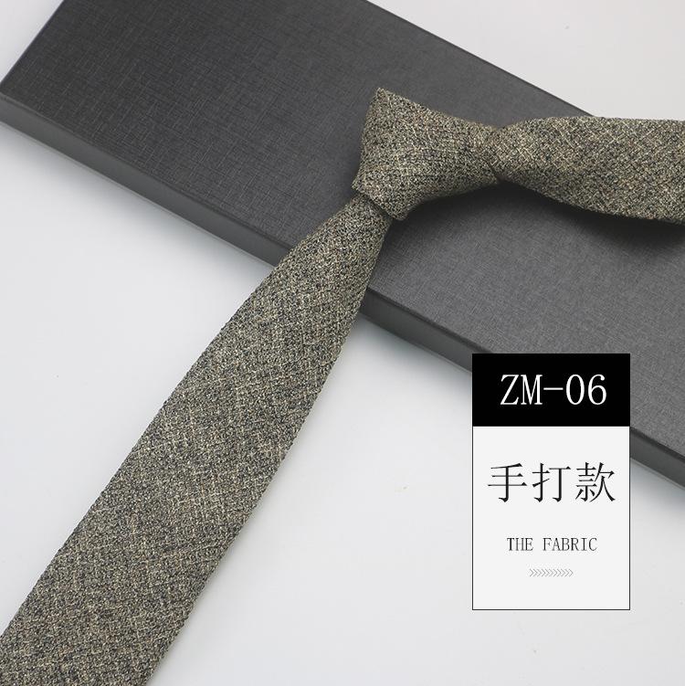 Wool Blended Tie Men'S And Women'S Casual British Striped Plaid Small Fragrant Style Photography Gentleman'S Hand Tie