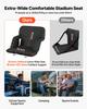 Stadium Seat, 6 Adjustable Angle Bleacher Chair, 69.85mm Cushion Stadium Seat with Back Support and Armrest, Wide Bleacher Chair with Hook Pocket