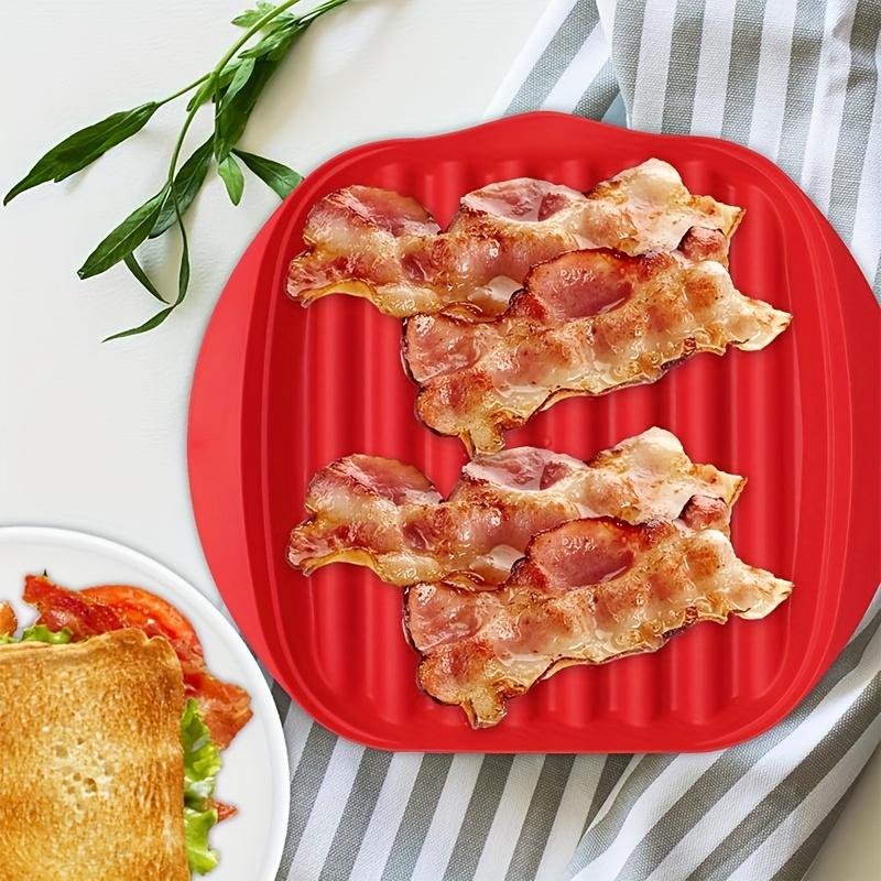Microwave Bacon Cooking Tray Drainage Design for Fatty Bacon  Sauces PP Material Holiday Kitchen Essential Christmas Halloween