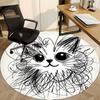 1pc Cat Whiskers Office Round Area Rug, Indoor Mat Suitable ForOffice, Under Office Chairs Bedroom Living Room Home Decor, Room Deco u46