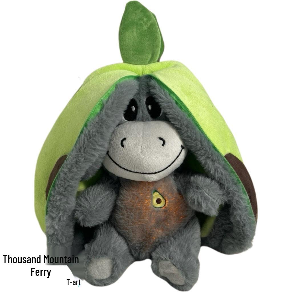 Capybara & Friends: Musical Plush Toy with Light-Up Features (Strawberry, Avocado, Donkey, Tiger)