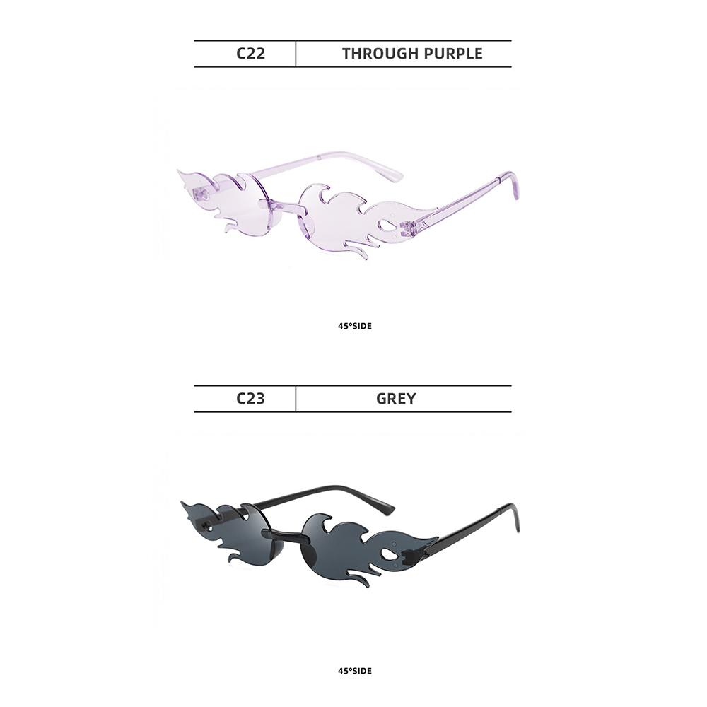 Flame Sunglasses All-in-one Mirror Glasses Sunglasses Portable Candy Color