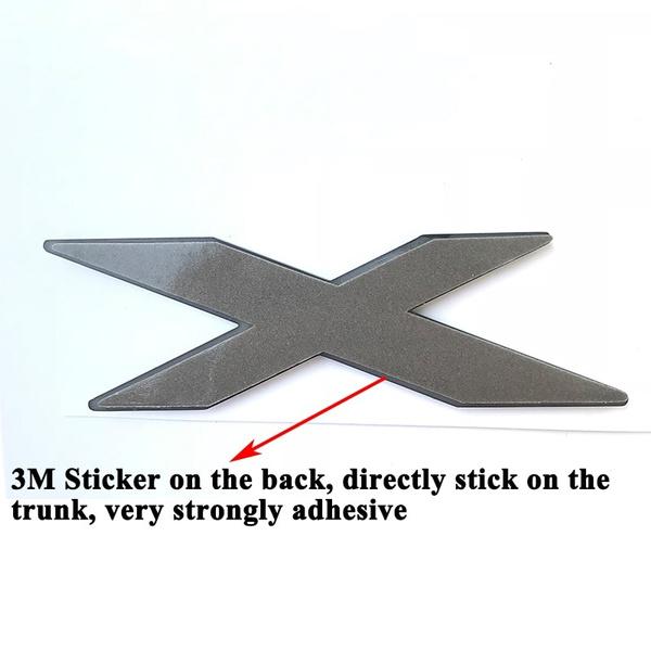 1pc ABS Matt Black Car Emblem Logo Badge Tail Trunk Sticker Accessories for X1 E84 F48 X3 F25 G01 X5 E70 F15 X6 F16 E71 G06