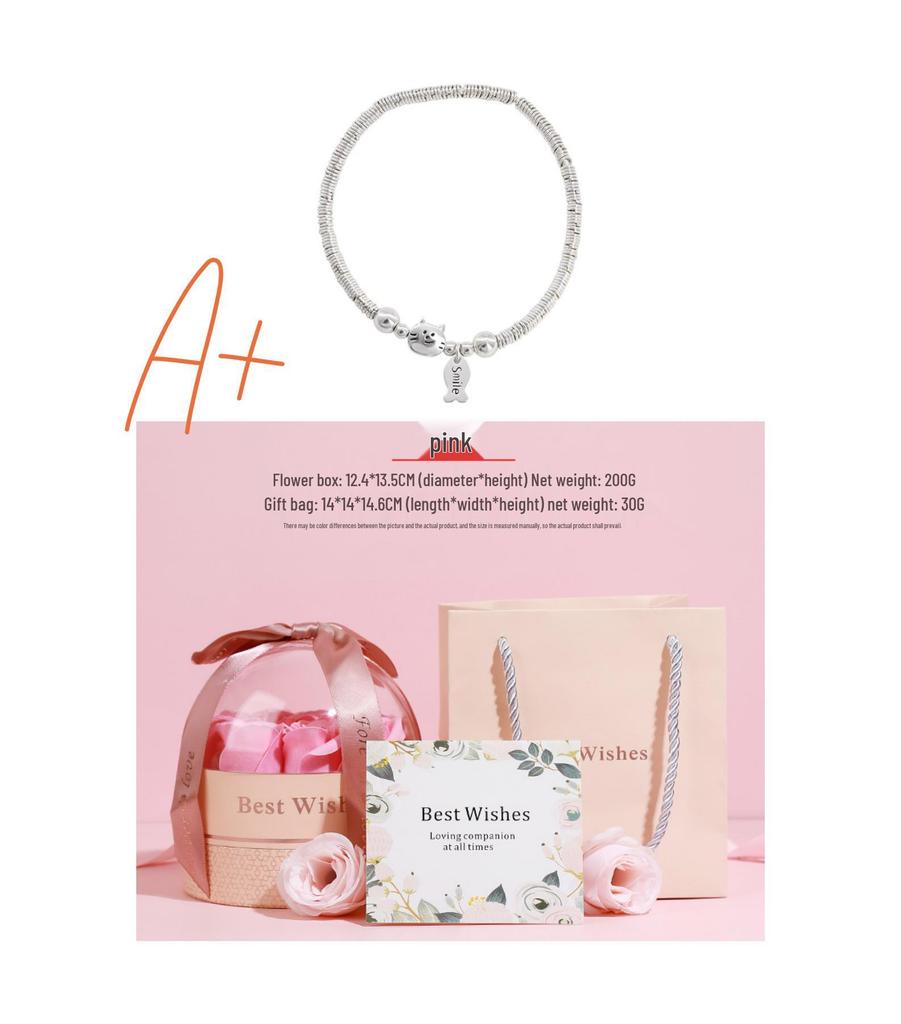 Elegant S925 Sterling Silver Beaded Bracelet: Japanese & Korean Cat-Fish Design, Light Luxury, Niche, Versatile, Exquisite Women’s Jewelry